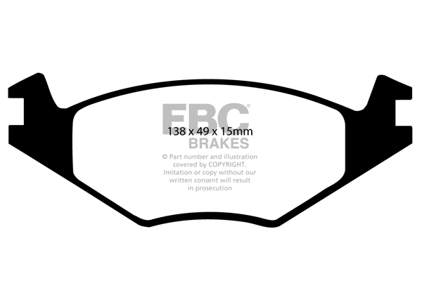 Kit de plaquettes de frein, frein à disque EBC Brakes DP5517NDX