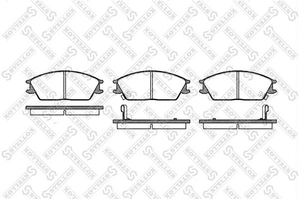 Kit de plaquettes de frein, frein à disque STELLOX 235 002-SX