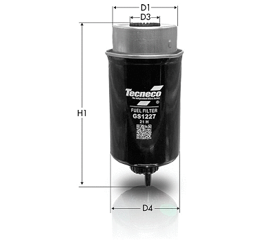 Filtre à carburant TECNECO FILTERS GS1227