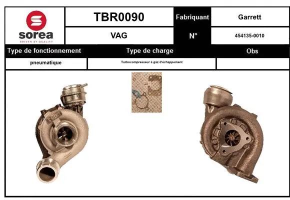 Turbocompresseur, suralimentation EAI TBR0090