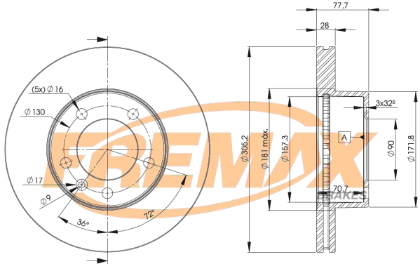 Disque de frein FREMAX BD-6848