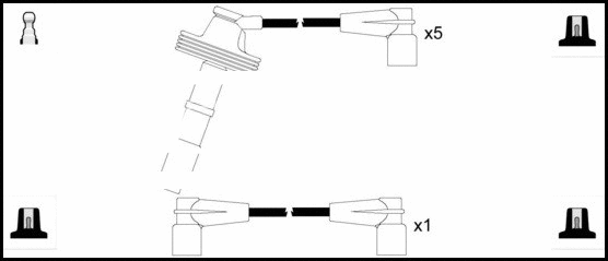 Kit de câbles d'allumage LEMARK HOES594