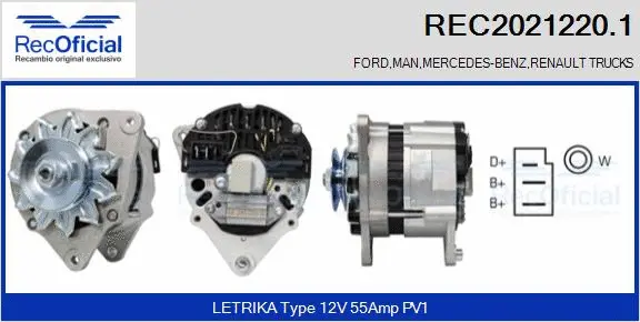 Alternateur RECOFICIAL REC2021220.1