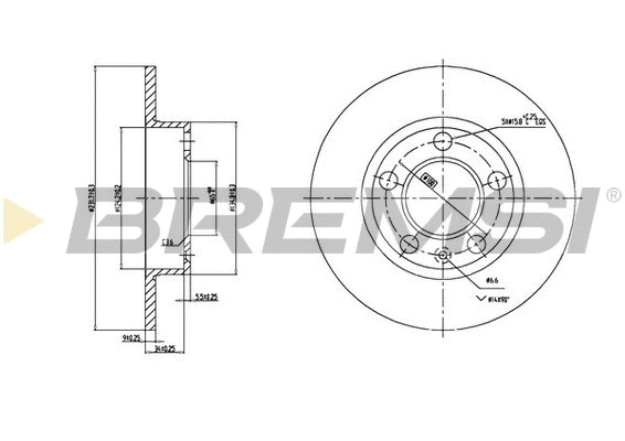 Disque de frein BREMSI CD6929S
