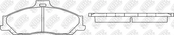 Kit de plaquettes de frein, frein à disque NiBK PN0163