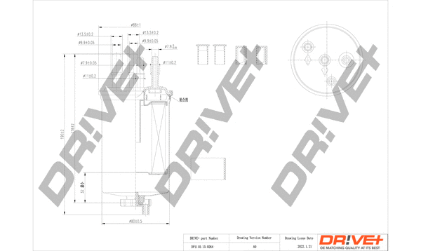 Filtre à carburant Dr!ve+ DP1110.13.0264