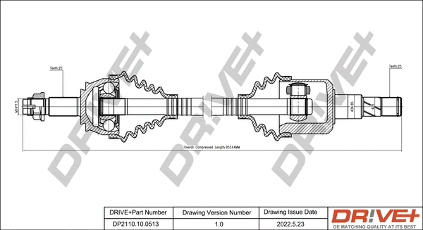 Arbre de transmission Dr!ve+ DP2110.10.0513