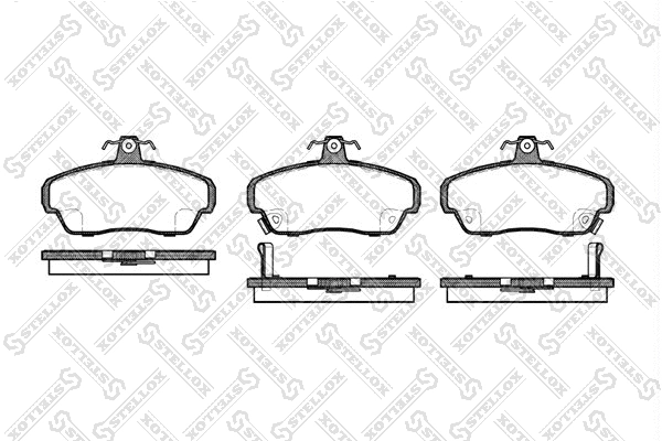 Kit de plaquettes de frein, frein à disque STELLOX 501 002B-SX