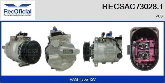 Compresseur, climatisation RECOFICIAL RECSAC73028.1
