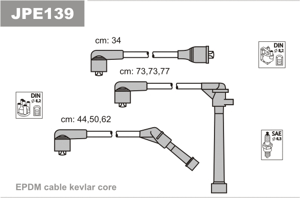 Kit de câbles d'allumage JANMOR JPE139