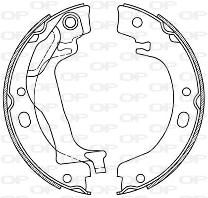 Jeu de mâchoires de frein OPEN PARTS BSA2224.00