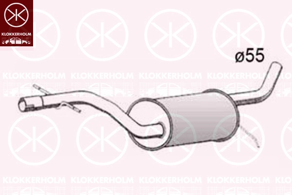 Silencieux central KLOKKERHOLM 95318650