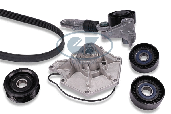 Pompe à eau+Jeu de courroie trapézoïdale à nervures GK K980272B