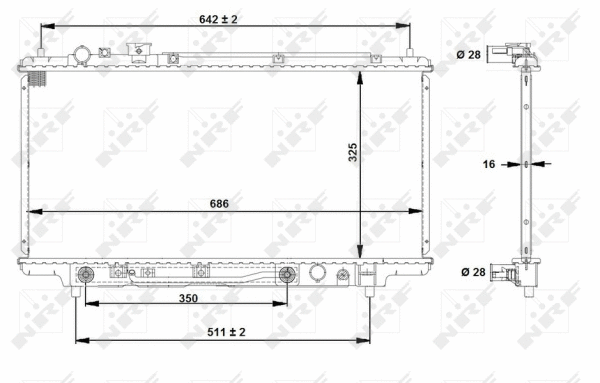Radiateur, refroidissement du moteur NRF 53519