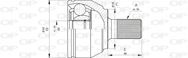 Jeu de joints, arbre de transmission OPEN PARTS CVJ5698.10