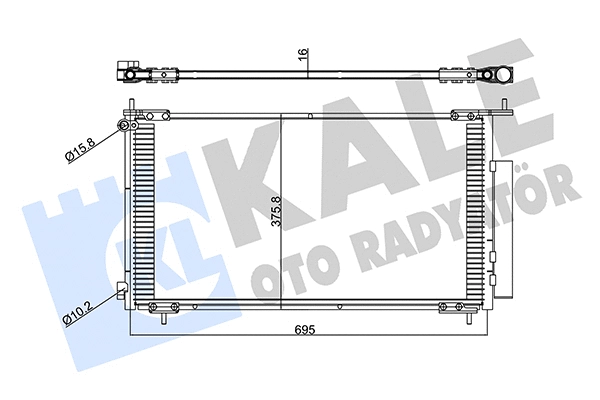 Condenseur, climatisation KALE OTO RADYATÖR 380400