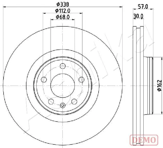 Disque de frein ASHIKA 60-00-0920C