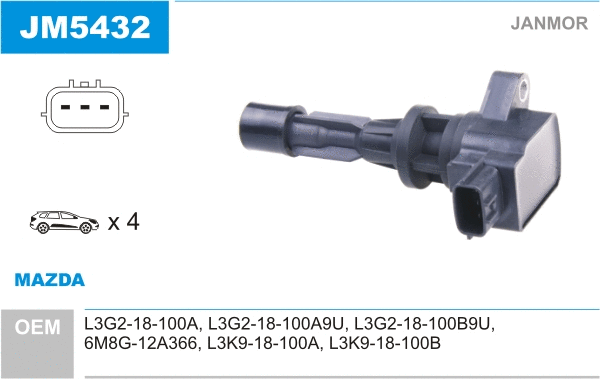 Bobine d'allumage JANMOR JM5432