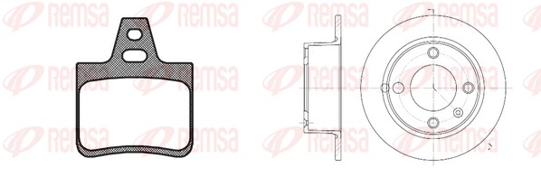 Kit de freins, frein à disques REMSA 8102.00