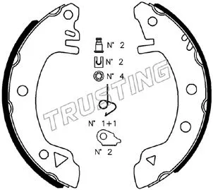 Jeu de mâchoires de frein TRUSTING 040.123K