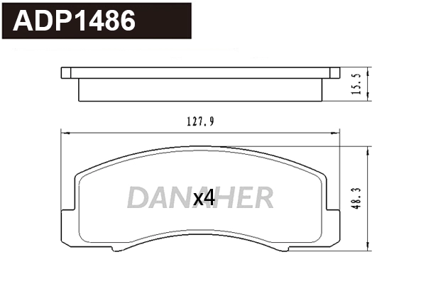 Kit de plaquettes de frein, frein à disque DANAHER ADP1486