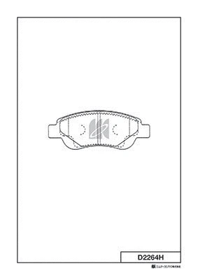 Kit de plaquettes de frein, frein à disque MK Kashiyama D2264H