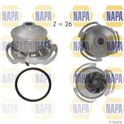 Pompe à eau, refroidissement du moteur NAPA NWP1009