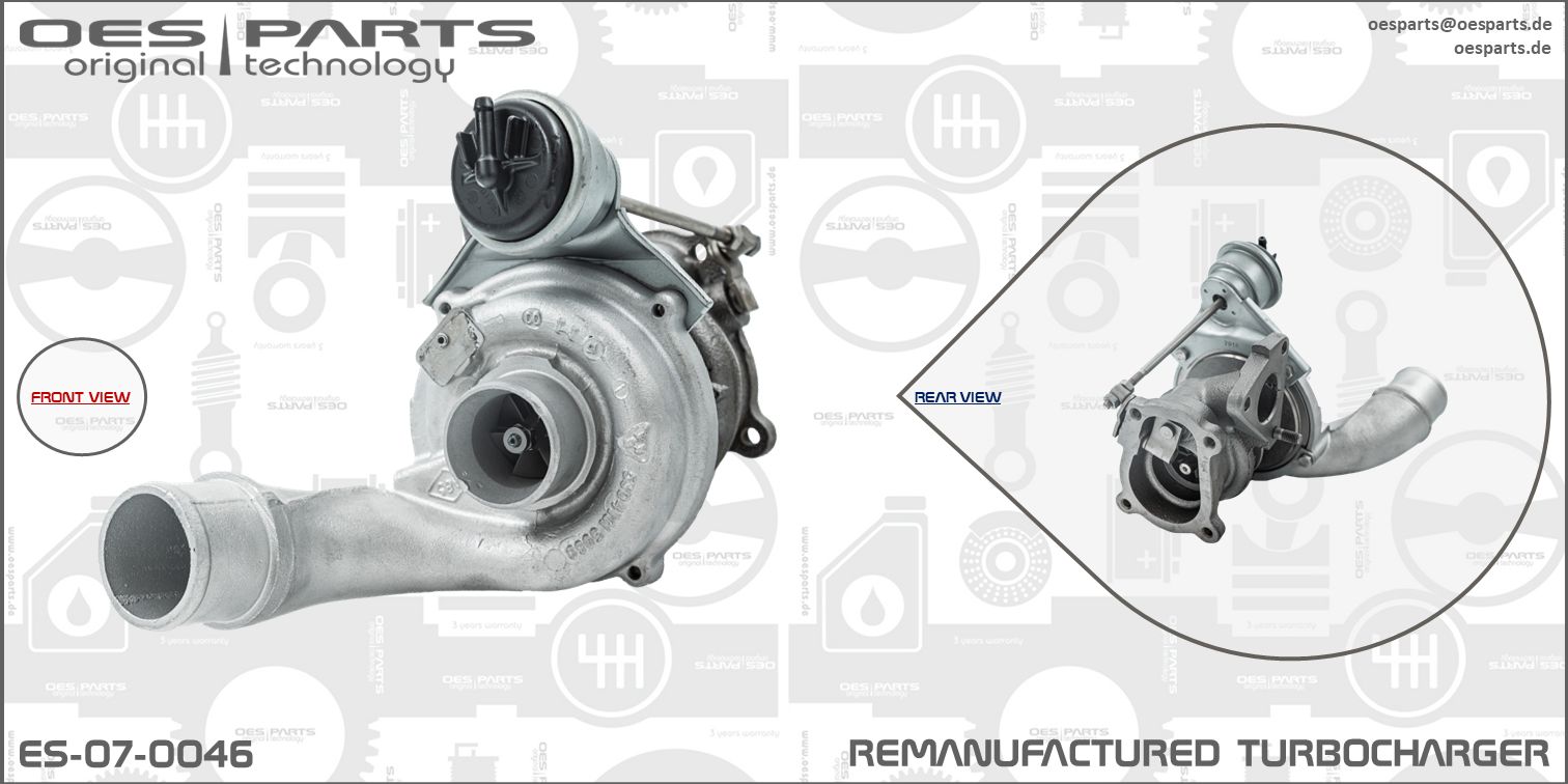 Turbocompresseur, suralimentation OES PARTS ES-07-0046