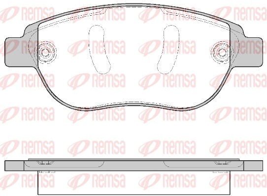 Kit de plaquettes de frein, frein à disque REMSA 0841.10