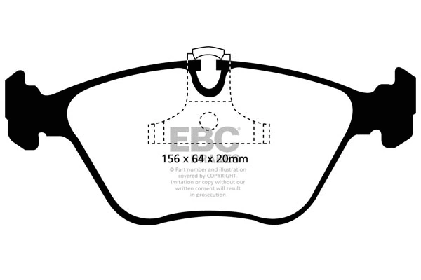 Kit de plaquettes de frein, frein à disque EBC Brakes DP21089