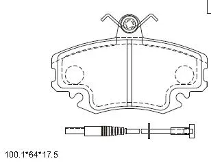 Kit de plaquettes de frein, frein à disque ASIMCO KD7514