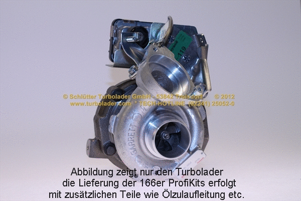 Turbocompresseur, suralimentation SCHLÜTTER TURBOLADER 166-07051