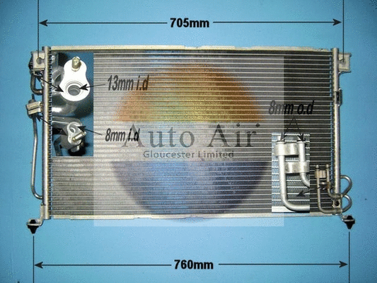 Condenseur, climatisation AUTO AIR GLOUCESTER 16-1224