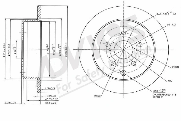 Disque de frein ADVICS-SEA A6R203
