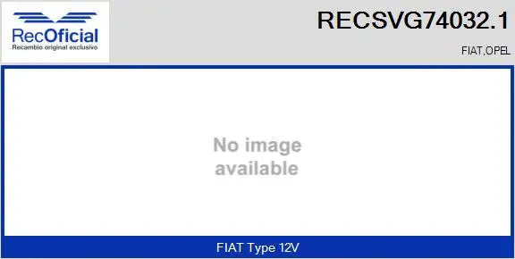 Vanne EGR RECOFICIAL RECSVG74032.1