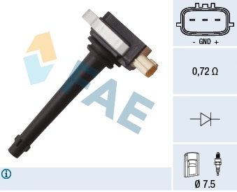 Bobine d'allumage FAE 80330