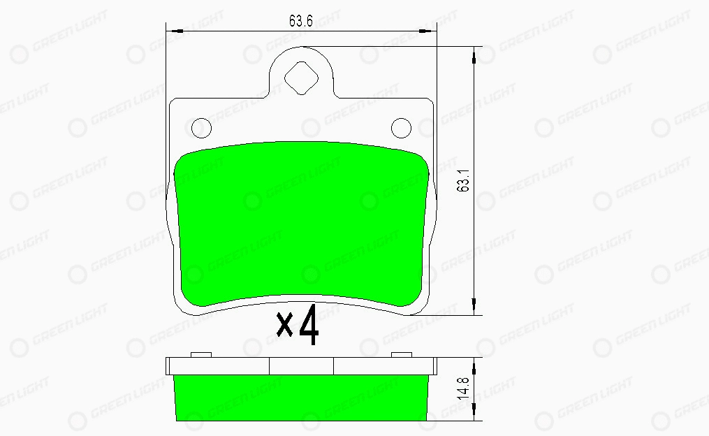 Kit de plaquettes de frein, frein à disque Automotive Adriado GLBP0227