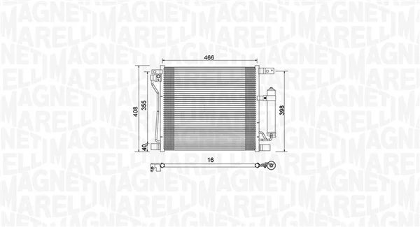 Condenseur, climatisation MAGNETI MARELLI 350203992000