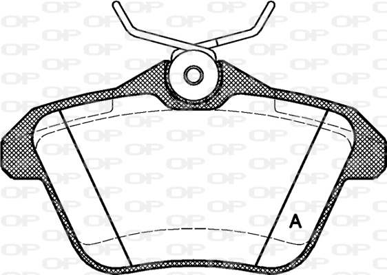 Kit de plaquettes de frein, frein à disque OPEN PARTS BPA0581.10