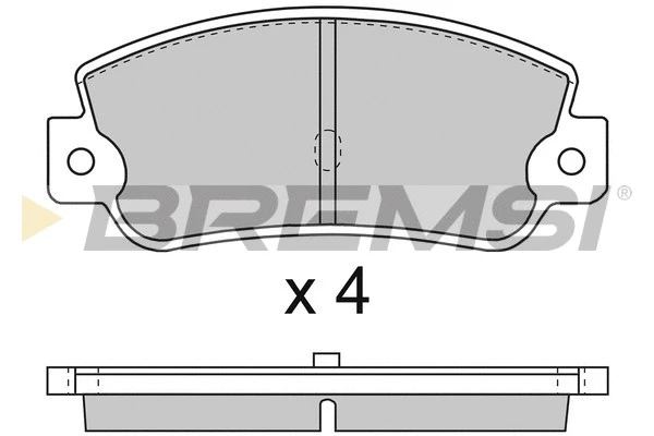 Kit de plaquettes de frein, frein à disque BREMSI BP2714