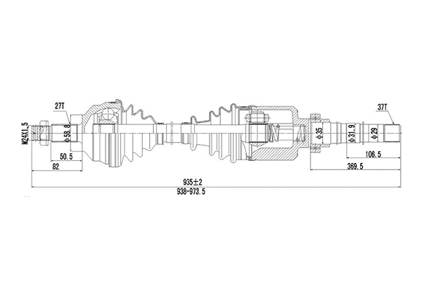 Arbre de transmission DYNAMATRIX DDS210155