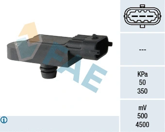 Capteur, pression de suralimentation FAE 15092