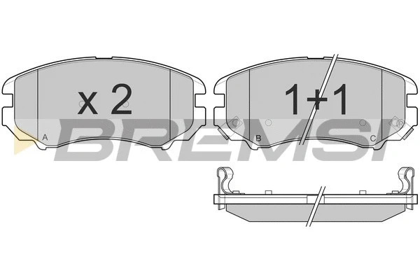 Kit de plaquettes de frein, frein à disque BREMSI BP3146