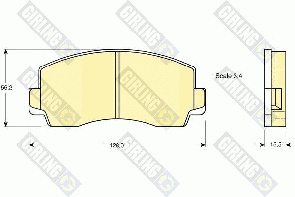 Kit de plaquettes de frein, frein à disque GIRLING 6101809