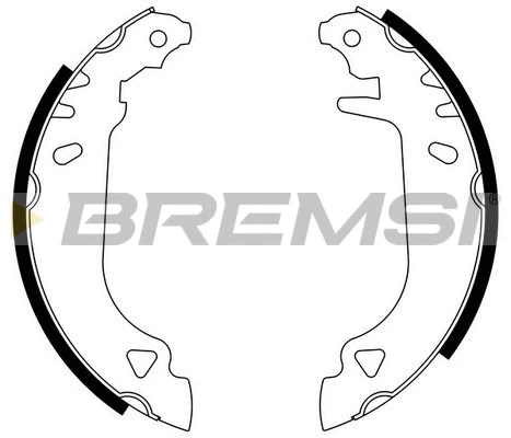 Jeu de mâchoires de frein BREMSI GF0168