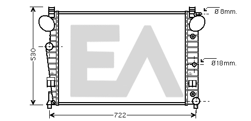 Radiateur, refroidissement du moteur EACLIMA 31R50159