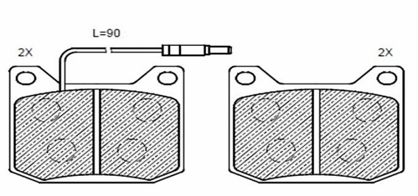 Kit de plaquettes de frein, frein à disque KLAXCAR FRANCE 24134z