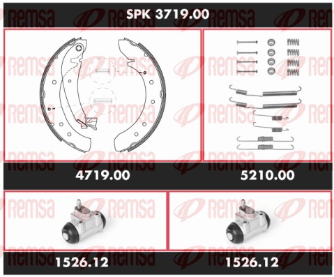 Kit de freins, freins à tambours REMSA SPK 3719.00