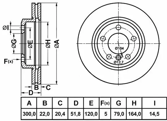 Disque de frein FIT FR1037V