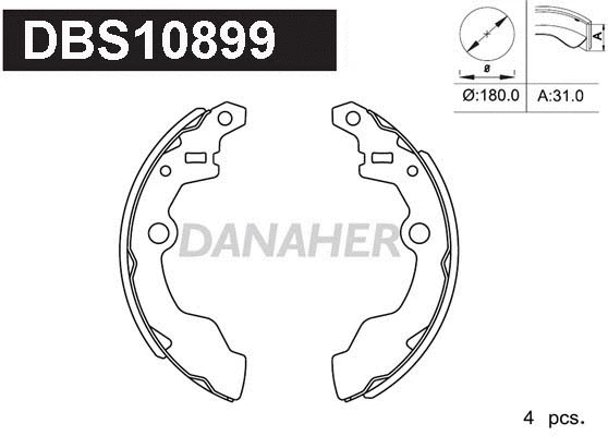 Jeu de mâchoires de frein DANAHER DBS10899